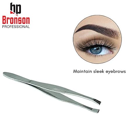 BRONSON PROFESSIONAL Stainless Steel Slant Tip Tweezer