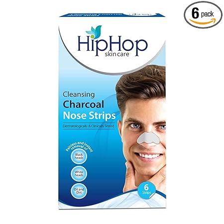 HipHop Skincare Charcoal Nose Strips Men Blackhead Remover