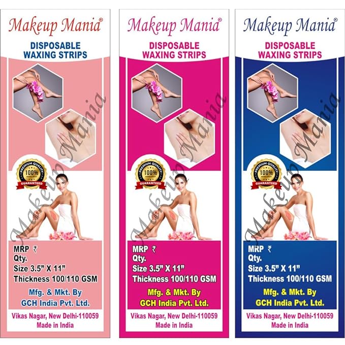 Makeup Mania Large Waxing Strips | Non-Woven Hair Removal Plain Waxing Strips | Ivory