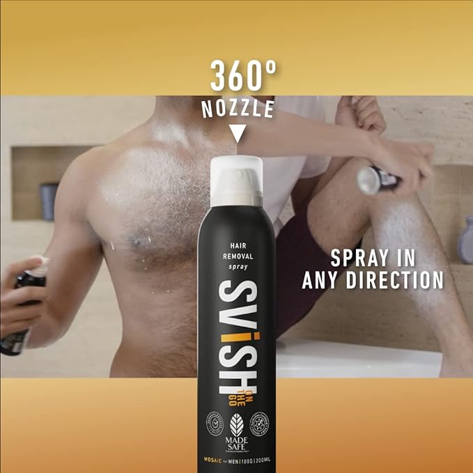 Svish On The Go Hair Removal Spray for Men Post Hair Removal Cream
