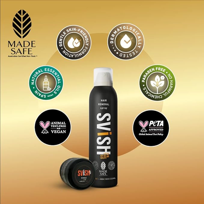 Svish On The Go Hair Removal Spray for Men Post Hair Removal Cream