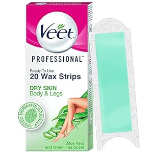 Veet Professional Waxing Strips Kit for Dry Skin Gel Wax Hair Removal for Women