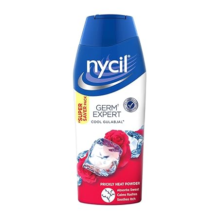 Nycil Germ Expert Cool Gulabjal Prickly Heat and Cooling Powder
