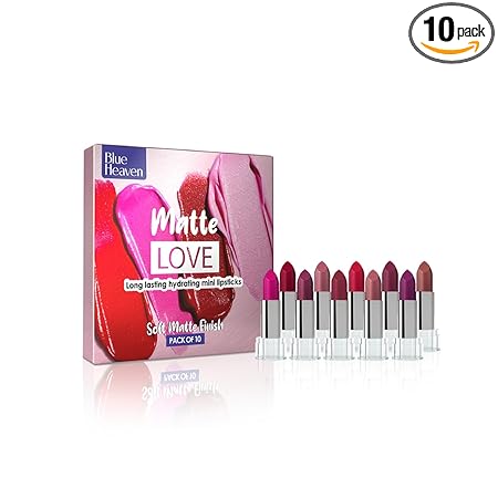 Blue Heaven Matte Love Mini Lipsticks | Pack of 10