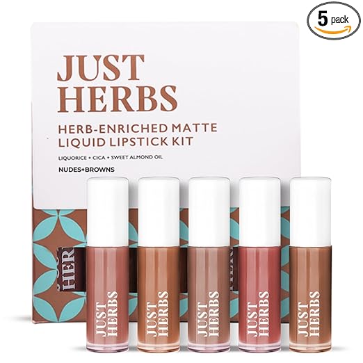 Just Herbs Ayurvedic Liquid Lipstick Kit | Set of 5