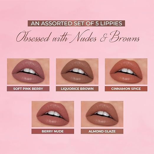Just Herbs Ayurvedic Liquid Lipstick Kit | Set of 5
