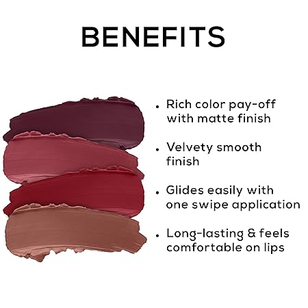 RENNE Very Matte - Pack of 4 Matte Lipsticks, Pack of 4