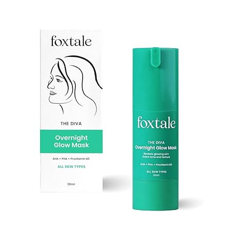Foxtale The Diva Over Night Glow Mask with 4% Glycolic Acid & 3% Lactic Acid