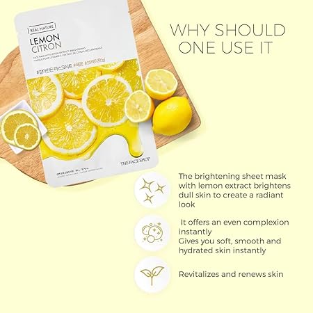 The Face Shop Real Nature Daily Glow Sheet Mask for Glowing Skin & Hydration Korean Sheet Mask, Pack of 10