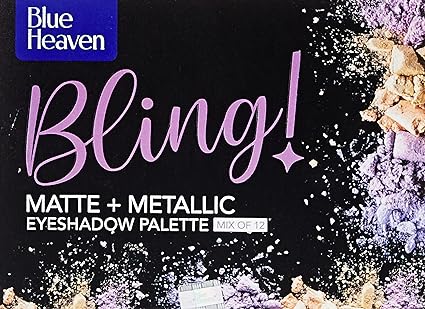 Blue Heaven 12-In-1 Bling Eyeshadow | Matte + Mettalic | Subtle Romance
