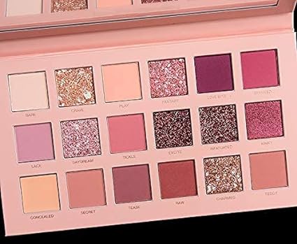 Fairyfirst 18 Color Eyeshadow Palette With Mirror | Include Matte Shimmer & Glitter Blending | Natural Nudes Velvet