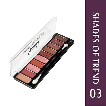 Glam21 Shades of Trend Eyeshadow Palette 10 Highly Pigmented Shades