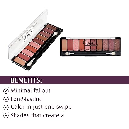 Glam21 Shades of Trend Eyeshadow Palette 10 Highly Pigmented Shades
