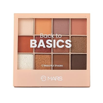 Mars 12 Shades Back to Basics Eyeshadow Palette with Free Applicator