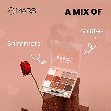 Mars 12 Shades Back to Basics Eyeshadow Palette with Free Applicator