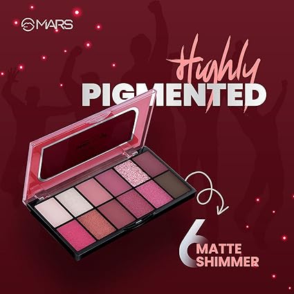Mars 12 Shades Dance of Joy Eyeshadow Palette, Highly Pigmented and Blendable