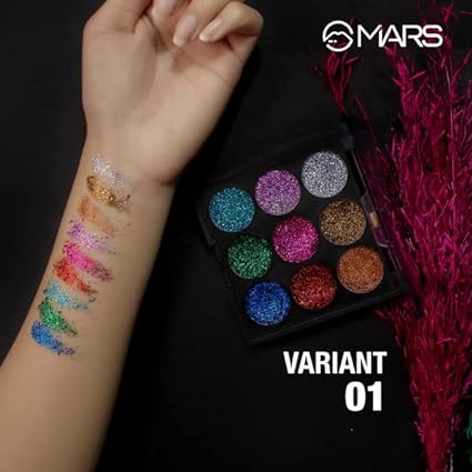 Mars Bling It On Glitter Eyeshadow Palette Shimmery Finish