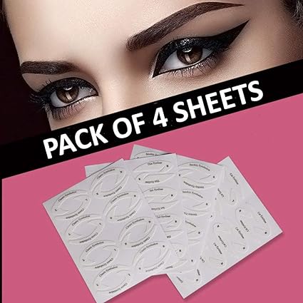 SAVI 32 Styles 4 Sheets Eye Makeup Quick Eyeliner Eye-shadow Stencil Stickies