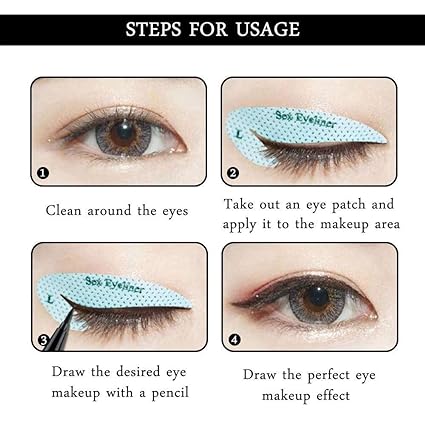 SAVI 32 Styles 4 Sheets Eye Makeup Quick Eyeliner Eye-shadow Stencil Stickies