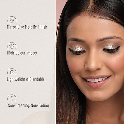 Swiss Beauty Metallic Liquid Eyeshadow | Highly Pigmented Eyeshadow With Radiant Shimmer Finish