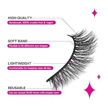 CALAILIS False Eyelash | Eye Makeup Lash 3D Faux Mink Fake Eyelash Long Natural Eyelashes 3 Pairs with 5g False Eyelash Glue (CS02)