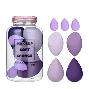 MACPLUS Makeup Sponge Set Beauty Blender (4 Big & 3 Mini Set)