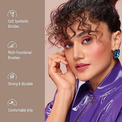 Swiss Beauty Professional Face & Eye Brush Synthetic Fibres (Set of 6)