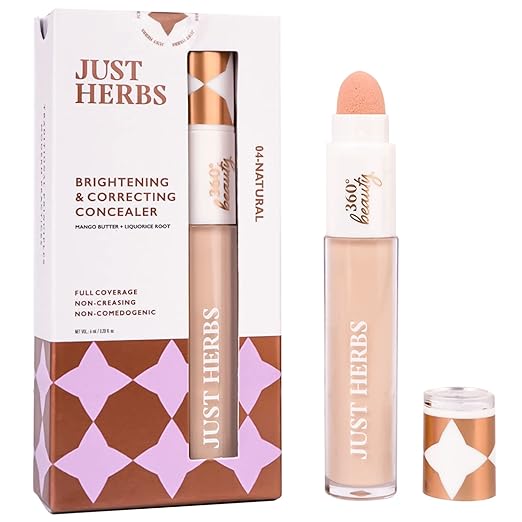 Just Herbs Concealer for Face Makeup With Liquorice Root Dewy Finish | Natural