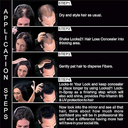 Looks21 Hair Loss Concealer | Natural Black