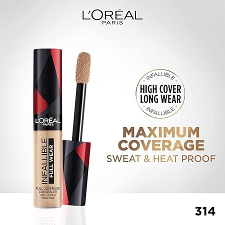 Loreal Paris Full Coverage Concealer, Shade 314