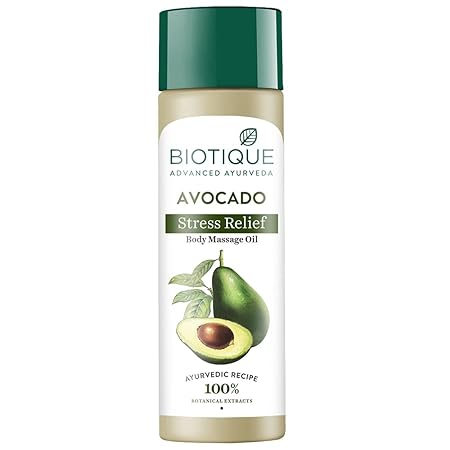 Biotique Cado Stress Relief Avocado Stress Relief Body Massage Oil