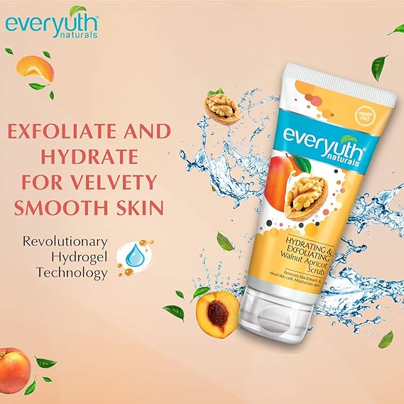 Everyuth Naturals Hydrating & Exfoliating Walnut Apricot Scrub Tube