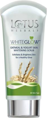 Lotus Herbals White Glow Oatmeal And Yogurt Skin Whitening Scrub | Face Scrub | For All Skin Types