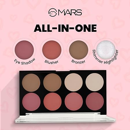 MARS Fantasy Face Palette for Makeup with Blushes | Shimmer Highlighters and Bronzer