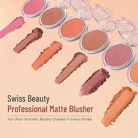 Swiss Beauty Professional Matte Blusher, Face Makeup, Coral Dream