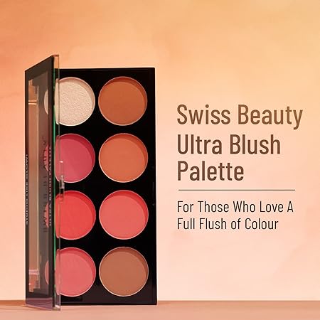 Swiss Beauty Ultra Blush Palette with highly blendable shades Pigmented Blusher for a Natural Flush