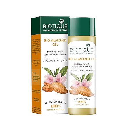 Biotique Almond Oil Deep Cleanse Purifying Cleansing Oil Face & Eye Makeup Remover