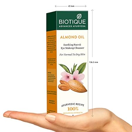 Biotique Almond Oil Deep Cleanse Purifying Cleansing Oil Face & Eye Makeup Remover