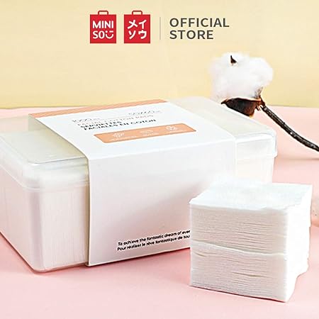 MINISO Cotton Pads for Face Soft for Cleaning Wiping Makeup Remover Wipes