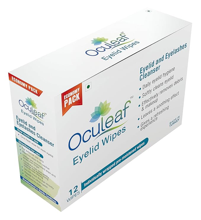 Waypham- Oculeaf Eyelid Wipes -Natural Tea Tree Oil | 12 Wipes