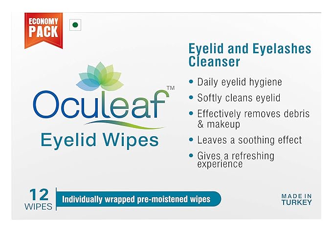Waypham- Oculeaf Eyelid Wipes -Natural Tea Tree Oil | 12 Wipes