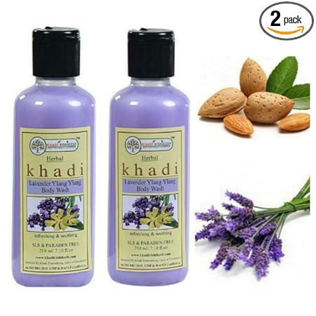 Khadi Rishikesh Herbal Lavender Ylang Ylang Body Wash combo, Pack of 2
