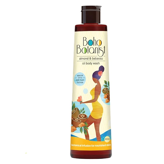 The Boho Botanist Almond & Babassu Oil Body Wash for dry skin