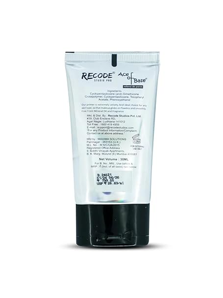 Recode Makeup Ace Of Base Primer For Oily Skin & Dry Skin