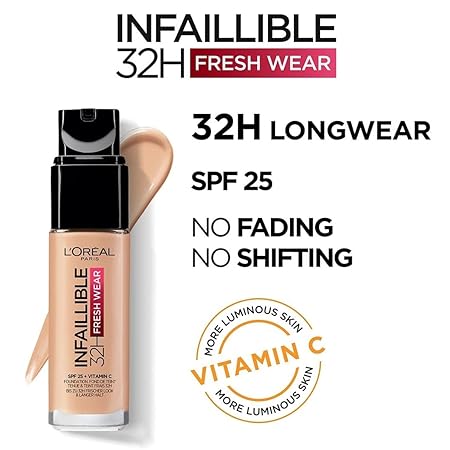 Loreal Paris Liquid Foundation | Oil Absorbing Formula | 140 Golden Beige