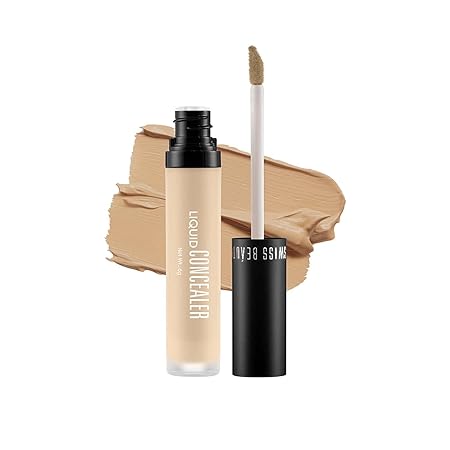 Swiss Beauty Liquid Light Weight Concealer With Full Coverage, Shade- Light - Moyen