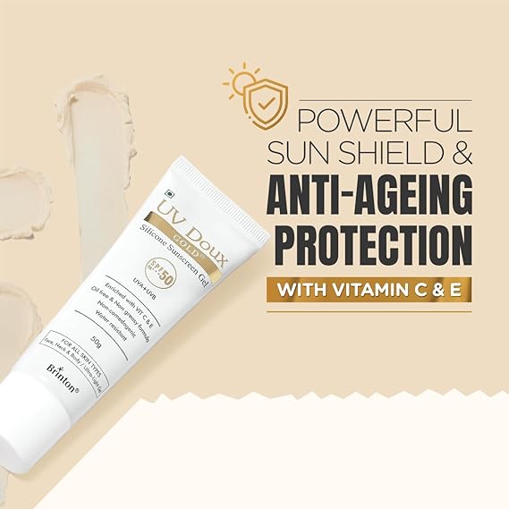Brinton UV Doux Gold Silicone Sunscreen Gel with SPF 50 PA+++