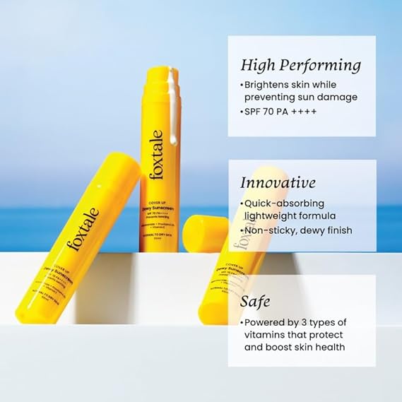 Foxtale Niacinamide Dewy Sunscreen SPF 70 PA++++