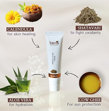 Barva Perfect Glow Creme Sun Protective BB Cream | Long Lasting Lightweight BB Cream for Daily Wear