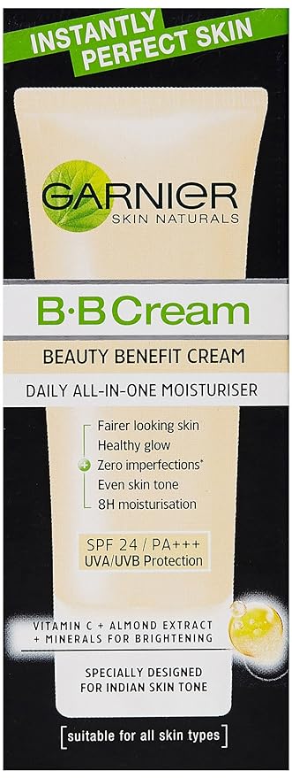 Garnier BB Glossy Light Coverage Cream for Sensitive Skin | Daily Hydrating BB Cream